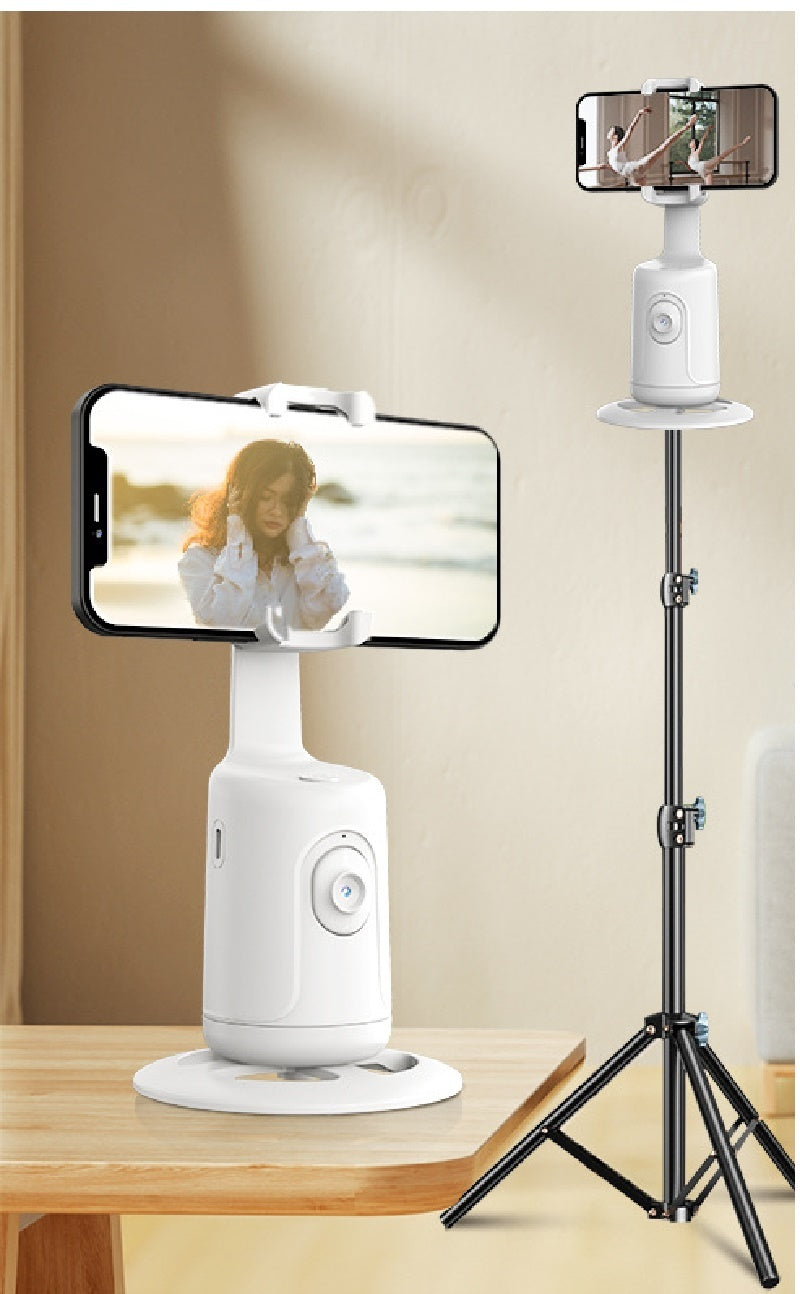 Gimbal Inteligente 360° com Rastreamento Facial AI | Suporte Automático para Vlogs e Lives